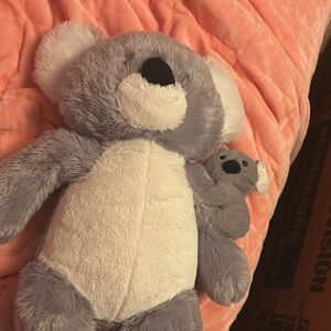 Gray and White Stuffed Koala Toy